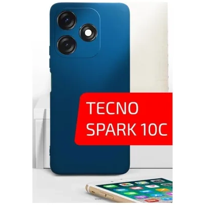 Akami Matt TPU dlya TECNO Spark 10C (siniy)