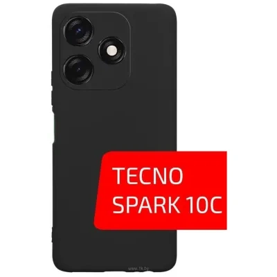 Akami Matt TPU dlya TECNO Spark 10C (chernyiy)