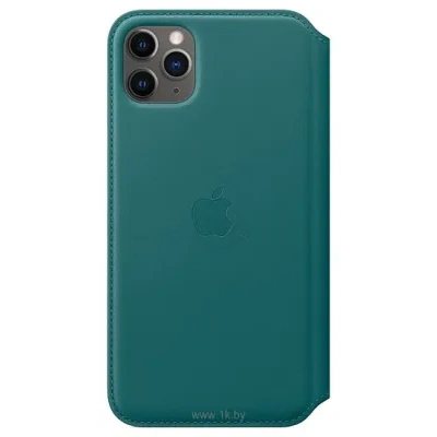 Apple Folio dlya iPhone 11 Pro (zelenyiy pavlin)