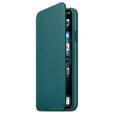 Apple Folio dlya iPhone 11 Pro (zelenyiy pavlin)