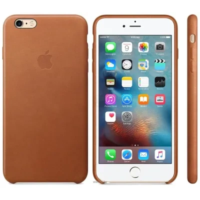 Apple Leather Case dlya 6 Plus / 6s Plus Saddle Brown (MKXC2)