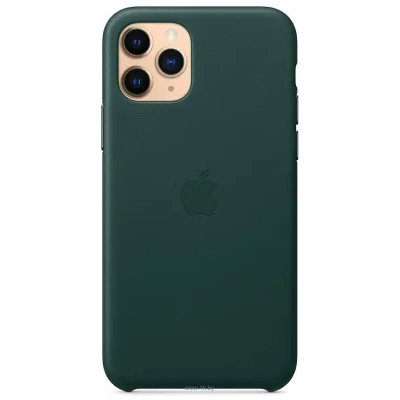 Apple Leather Case dlya iPhone 11 Pro (zelenyiy les)