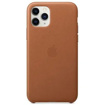 Apple Leather Case dlya iPhone 11 Pro (zolotisto-korichnevyiy)