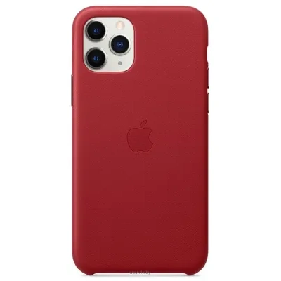 Apple Leather Case dlya iPhone 11 Pro (krasnyiy)