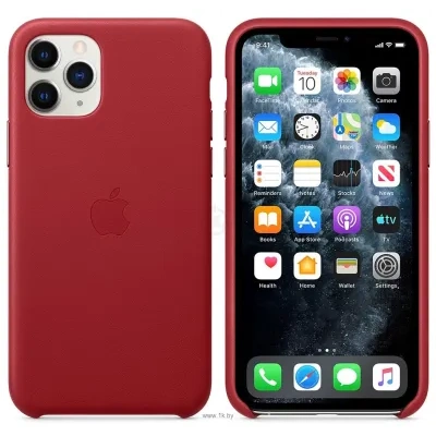 Apple Leather Case dlya iPhone 11 Pro (krasnyiy)