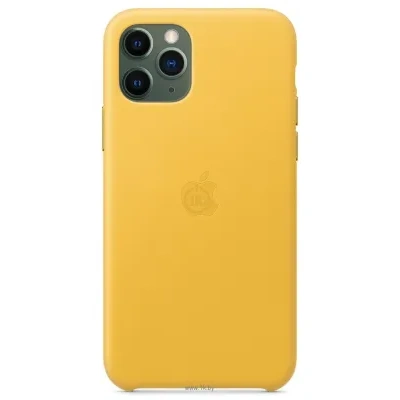 Apple Leather Case dlya iPhone 11 Pro (limonnyiy sirop)