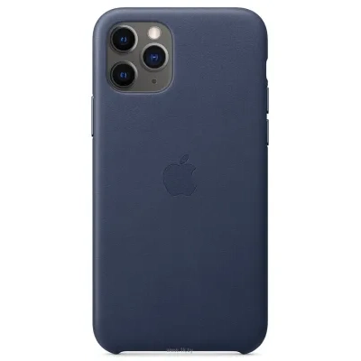 Apple Leather Case dlya iPhone 11 Pro (temno-siniy)