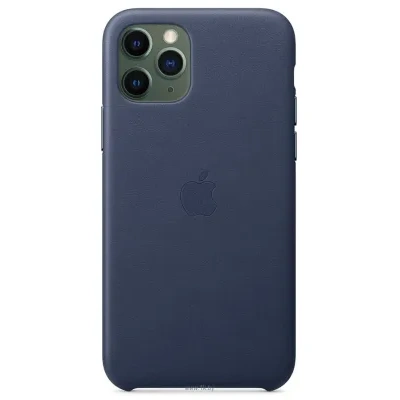 Apple Leather Case dlya iPhone 11 Pro (temno-siniy)