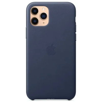 Apple Leather Case dlya iPhone 11 Pro (temno-siniy)