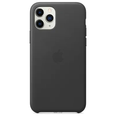 Apple Leather Case dlya iPhone 11 Pro (chernyiy)