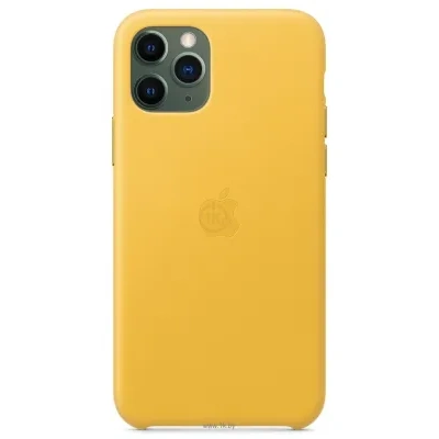 Apple Leather Case dlya iPhone 11 Pro Max (limonnyiy sirop)