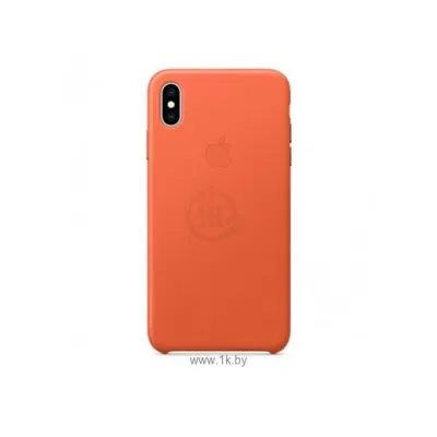 Apple Leather Case dlya iPhone XS (teplyiy zakat)