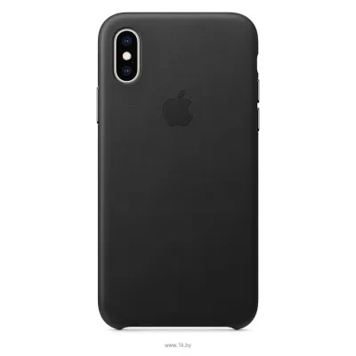 Apple Leather Case dlya iPhone XS Black