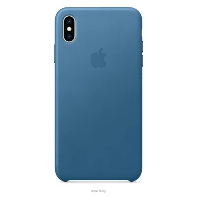 Apple Leather Case dlya iPhone XS Cape Cod Blue