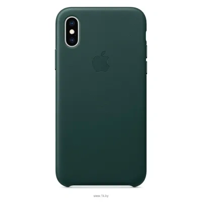 Apple Leather Case dlya iPhone XS Forest Green