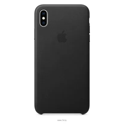 Apple Leather Case dlya iPhone XS Max Black