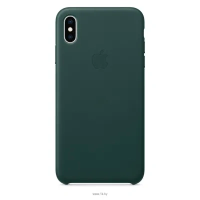 Apple Leather Case dlya iPhone XS Max Forest Green