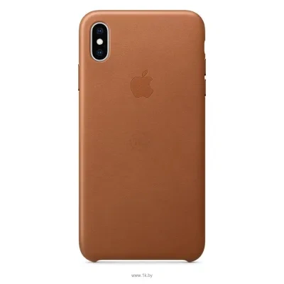 Apple Leather Case dlya iPhone XS Max Saddle Brown