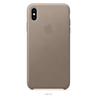 Apple Leather Case dlya iPhone XS Max Taupe