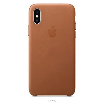 Apple Leather Case dlya iPhone XS Saddle Brown