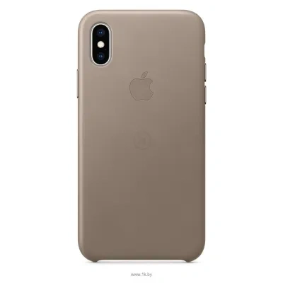 Apple Leather Case dlya iPhone XS Taupe