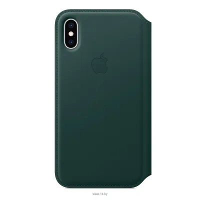 Apple Leather Folio dlya iPhone XS Forest Green