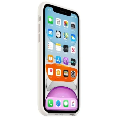 Apple Silicone Case dlya iPhone 11 (belyiy)