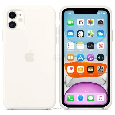 Apple Silicone Case dlya iPhone 11 (belyiy)