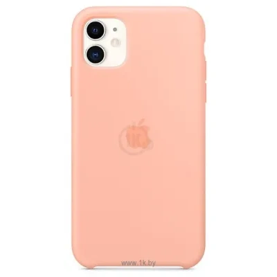 Apple Silicone Case dlya iPhone 11 (rozovyiy greypfrut)