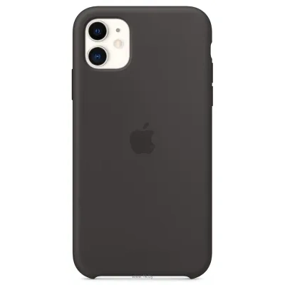 Apple Silicone Case dlya iPhone 11 (chernyiy)