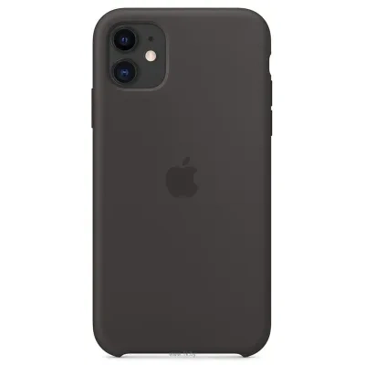 Apple Silicone Case dlya iPhone 11 (chernyiy)