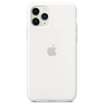 Apple Silicone Case dlya iPhone 11 Pro (belyiy)