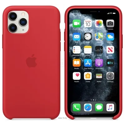 Apple Silicone Case dlya iPhone 11 Pro (krasnyiy)