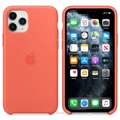 Apple Silicone Case dlya iPhone 11 Pro (spelyiy klementin)