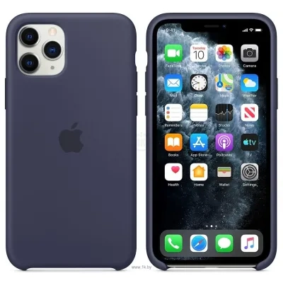 Apple Silicone Case dlya iPhone 11 Pro (temno-siniy)