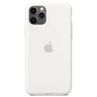 Apple Silicone Case dlya iPhone 11 Pro Max (belyiy)