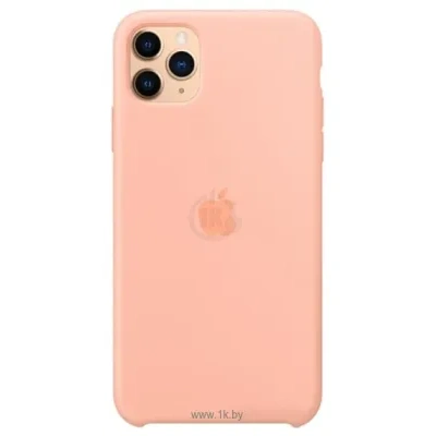 Apple Silicone Case dlya iPhone 11 Pro Max (rozovyiy greypfrut)