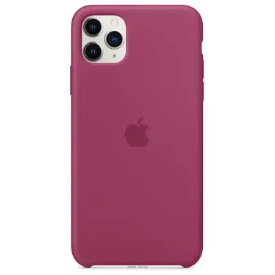 Apple Silicone Case dlya iPhone 11 Pro Max (sochnyiy granat)