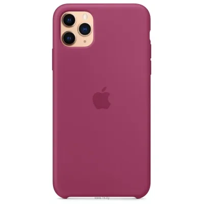 Apple Silicone Case dlya iPhone 11 Pro Max (sochnyiy granat)