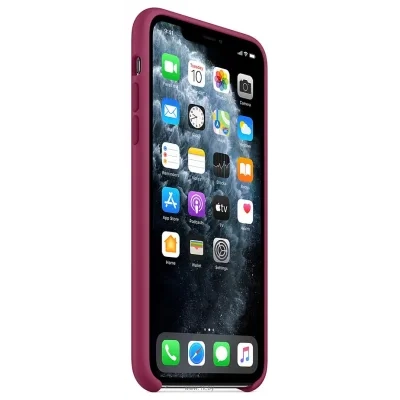 Apple Silicone Case dlya iPhone 11 Pro Max (sochnyiy granat)