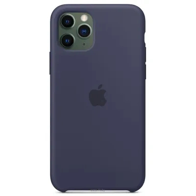 Apple Silicone Case dlya iPhone 11 Pro Max (temno-siniy)