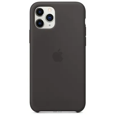 Apple Silicone Case dlya iPhone 11 Pro Max (chernyiy)