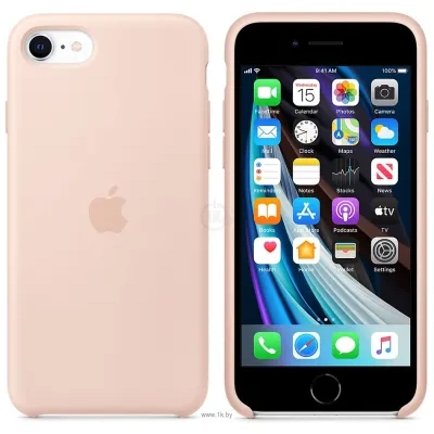 Apple Silicone Case dlya iPhone SE (rozovyiy pesok)