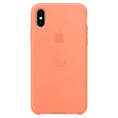 Apple Silicone Case dlya iPhone X Peach