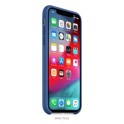 Apple Silicone Case dlya iPhone XS (gollandskiy siniy)