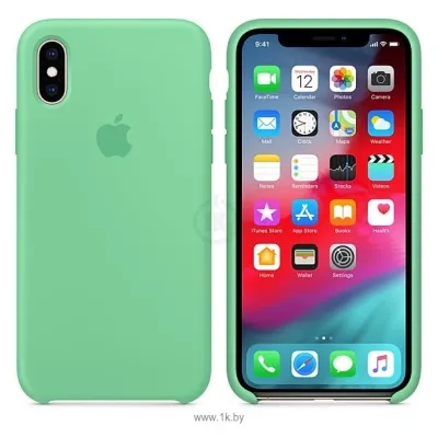 Apple Silicone Case dlya iPhone XS (nejnaya myata)