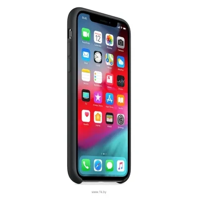 Apple Silicone Case dlya iPhone XS Black