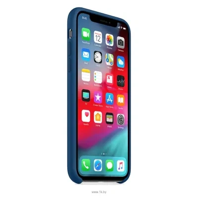 Apple Silicone Case dlya iPhone XS Blue Horizon