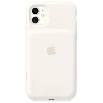 Apple Smart Battery Case dlya iPhone 11 (myagkiy belyiy)