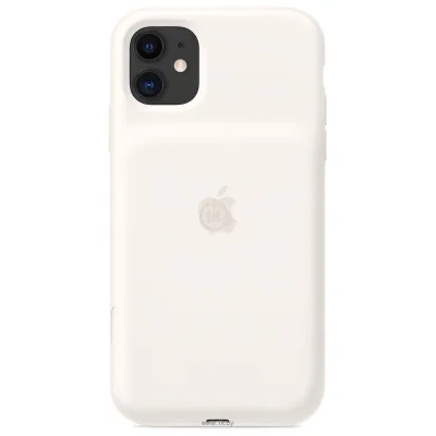 Apple Smart Battery Case dlya iPhone 11 (myagkiy belyiy)